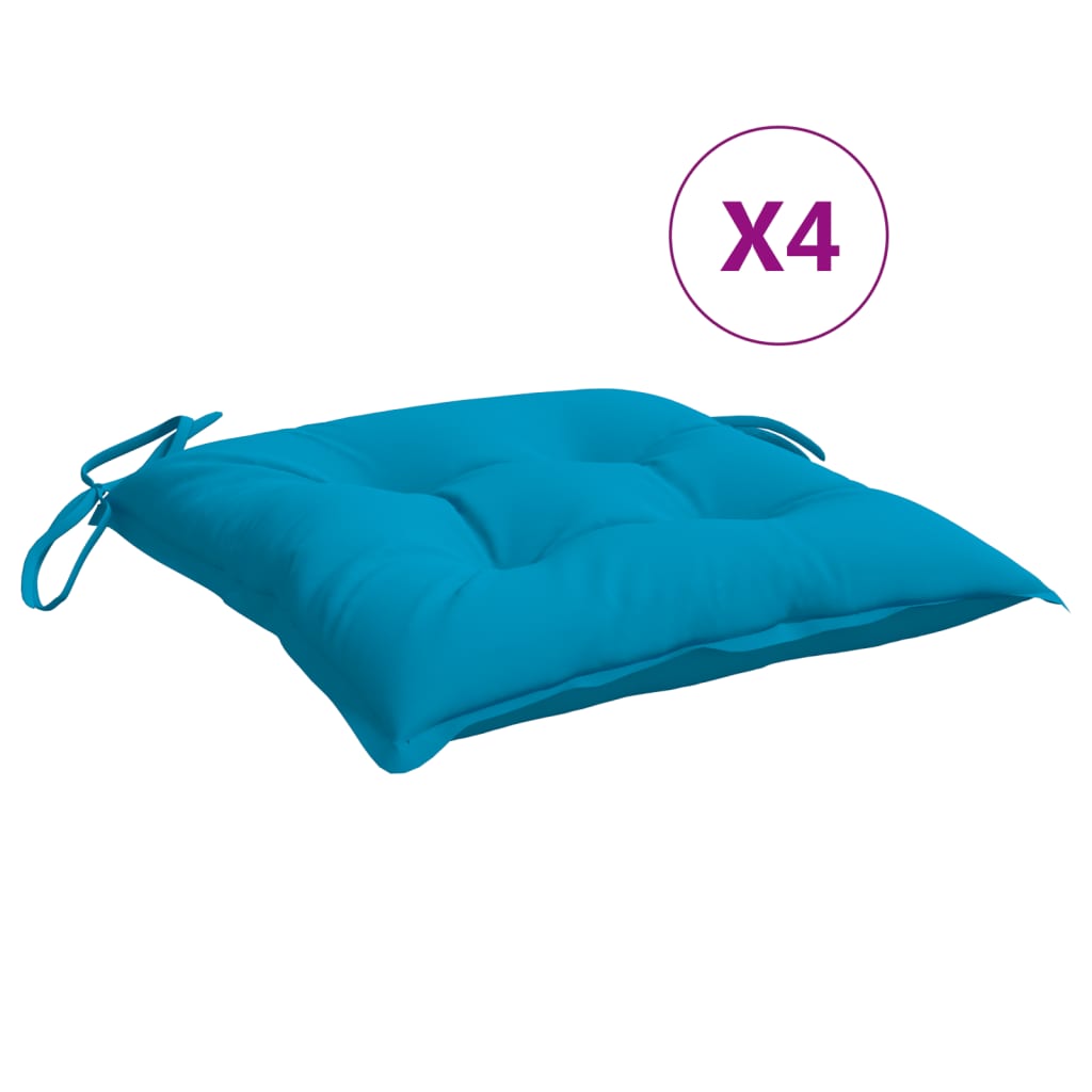Cuscini da pallet Vidaxl 4 ST 50x50x7 cm tessuto azzurro