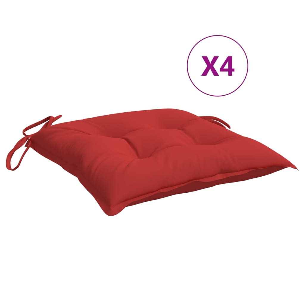 Vidaxl Pallet cushions 4 st 50x50x7 cm Oxford fabric red