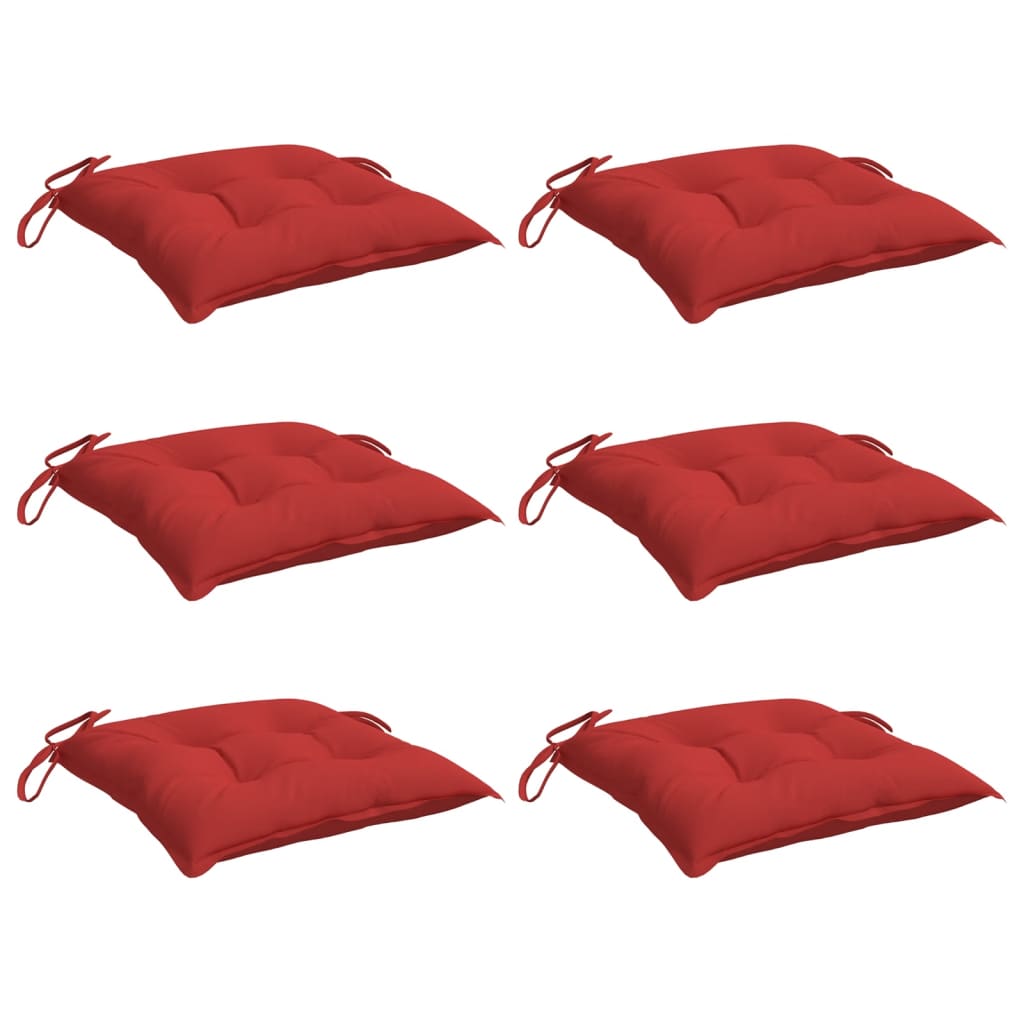 BIDAXL PALLET CUDIONS 6 ST 50X50X7 CM OXFORD TABGE RED