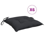 Vidaxl Pallet Cushions 6 St 50x50x7 cm tessuto oxford nero