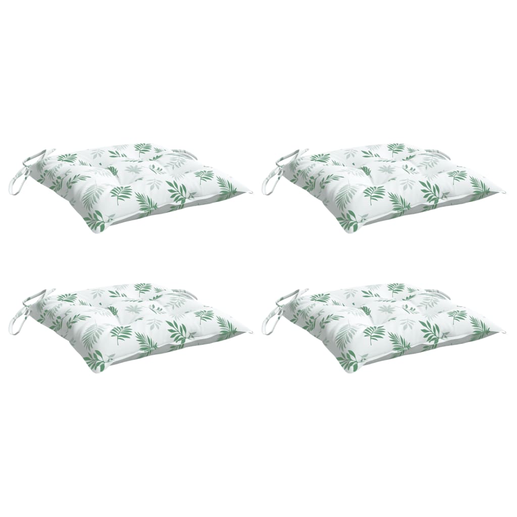Polštáře židle Vidaxl 4 st 50x50x7 cm Fabric list vzorec