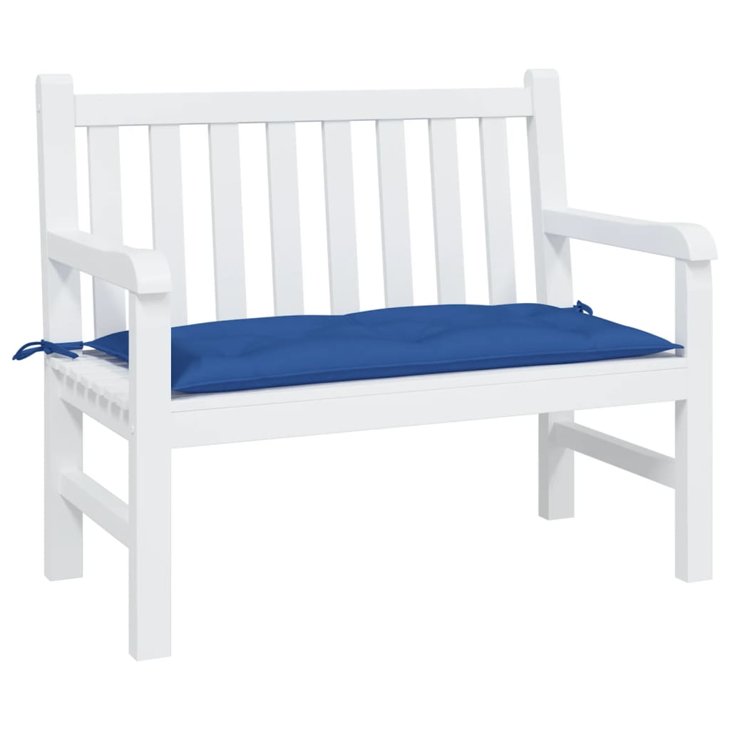 Vidaxl Garden Bench Pushion 100x50x7 cm Oxford stof blå