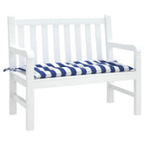Vidaxl Garden bench cushion 100x50x7 cm Fabric striped white and blue