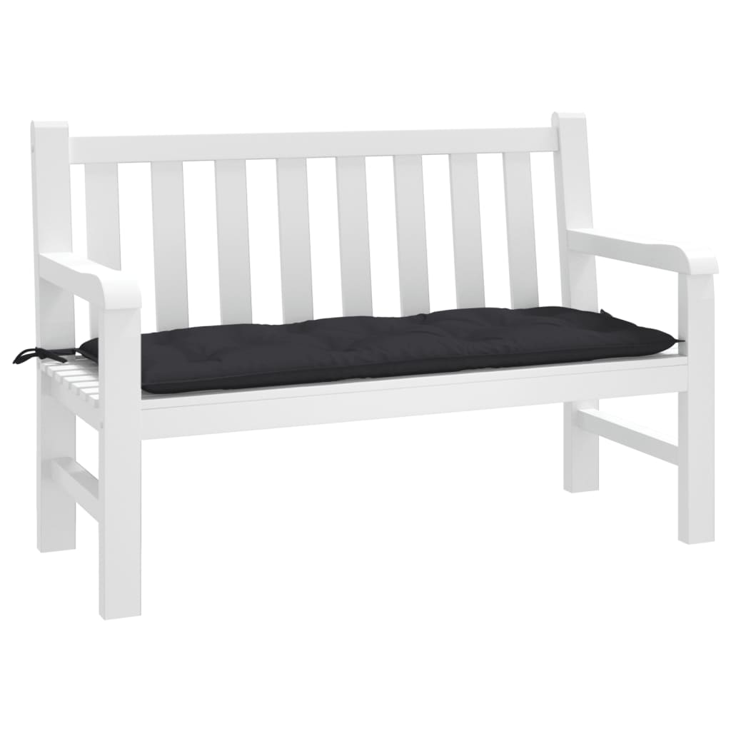 Vidaxl Gaartbank Custioun 120x50x7 cm Oxford Stoff schwaarz