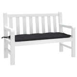 Vidaxl Gaartbank Custioun 120x50x7 cm Oxford Stoff schwaarz