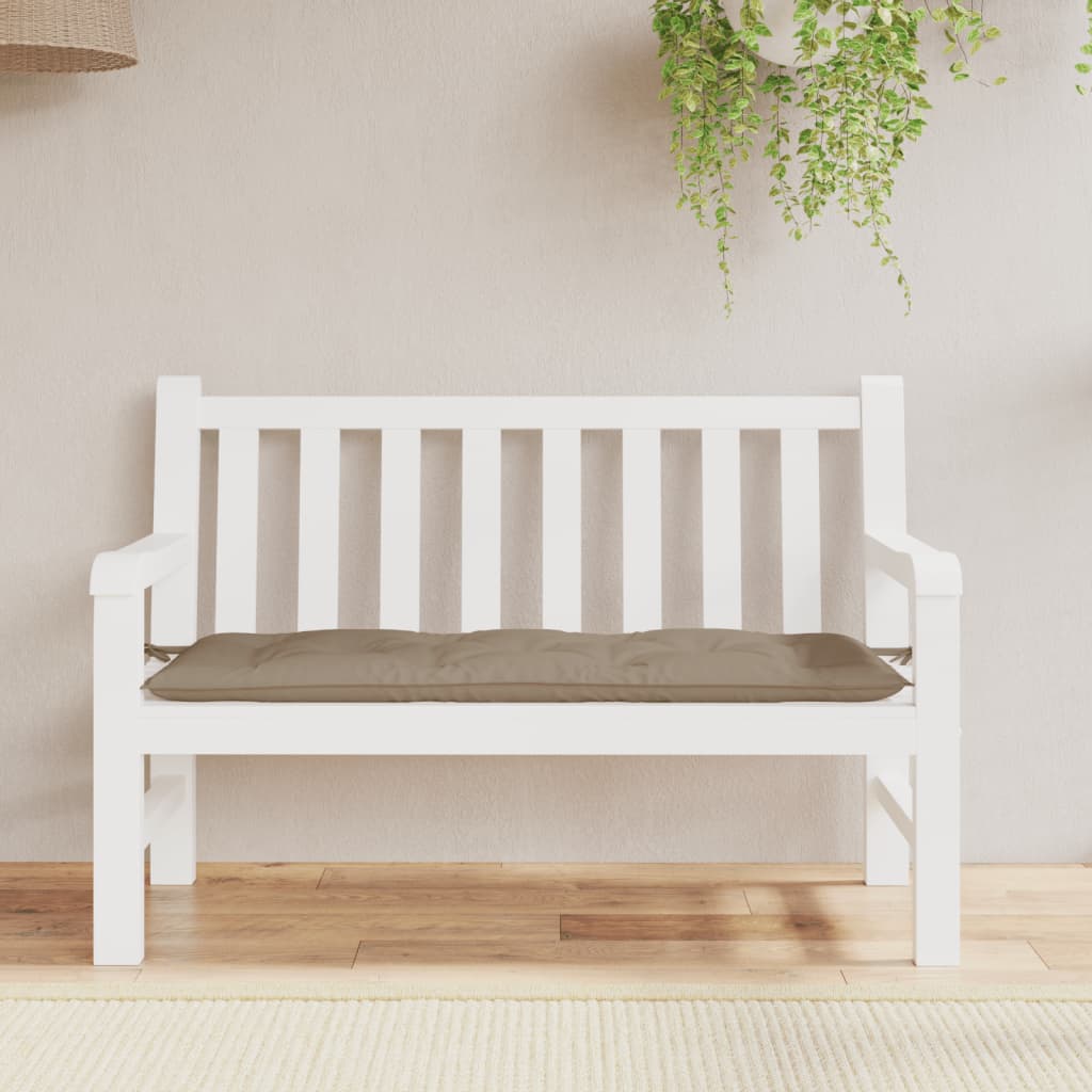 Vidaxl Gaartbank Custioun 120x50x7 cm Oxford Stoff Taupe