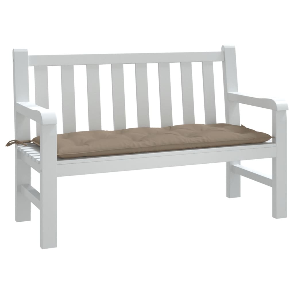 Vidaxl Gaartbank Custioun 120x50x7 cm Oxford Stoff Taupe