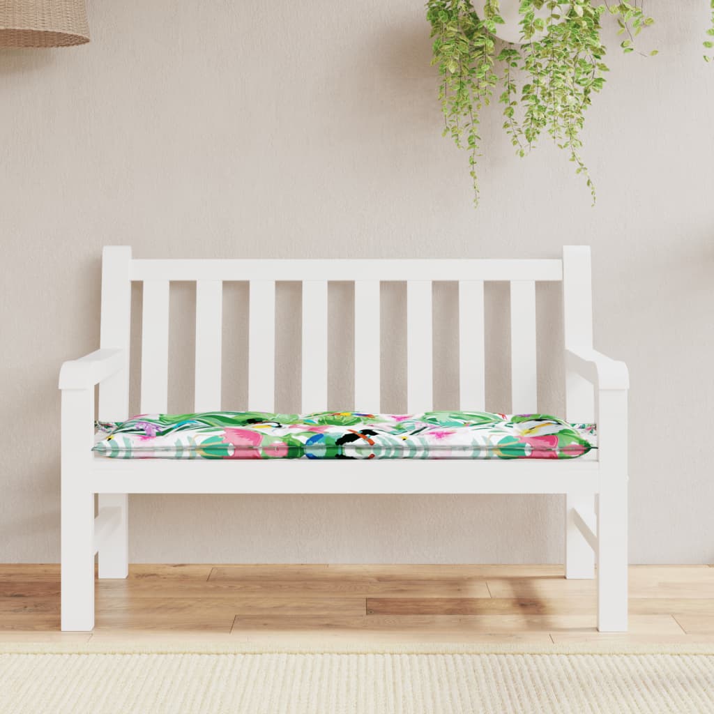 Polštář vidaxl zahradní lavička 120x50x7 cm látka multi -rozložený