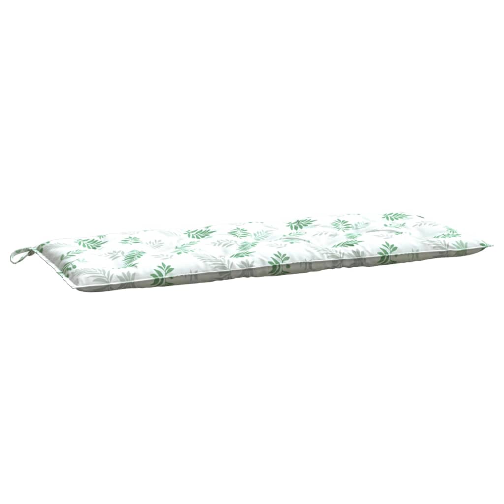 VidaXL Garden bench cushion leaf pattern 120x50x7 cm fabric