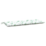 VidaXL Garden bench cushion leaf pattern 120x50x7 cm fabric