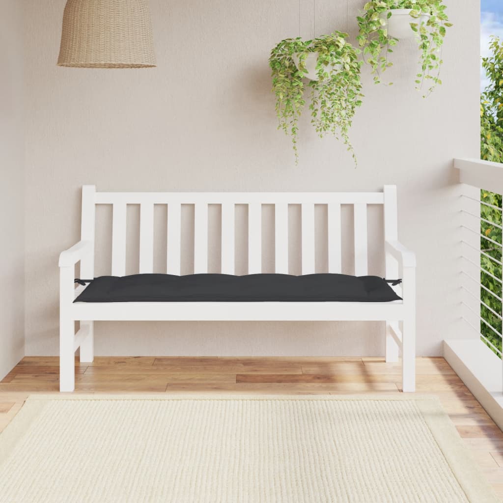 Vidaxl Garden Bench Pude 150x50x7 cm Oxford Stof sort
