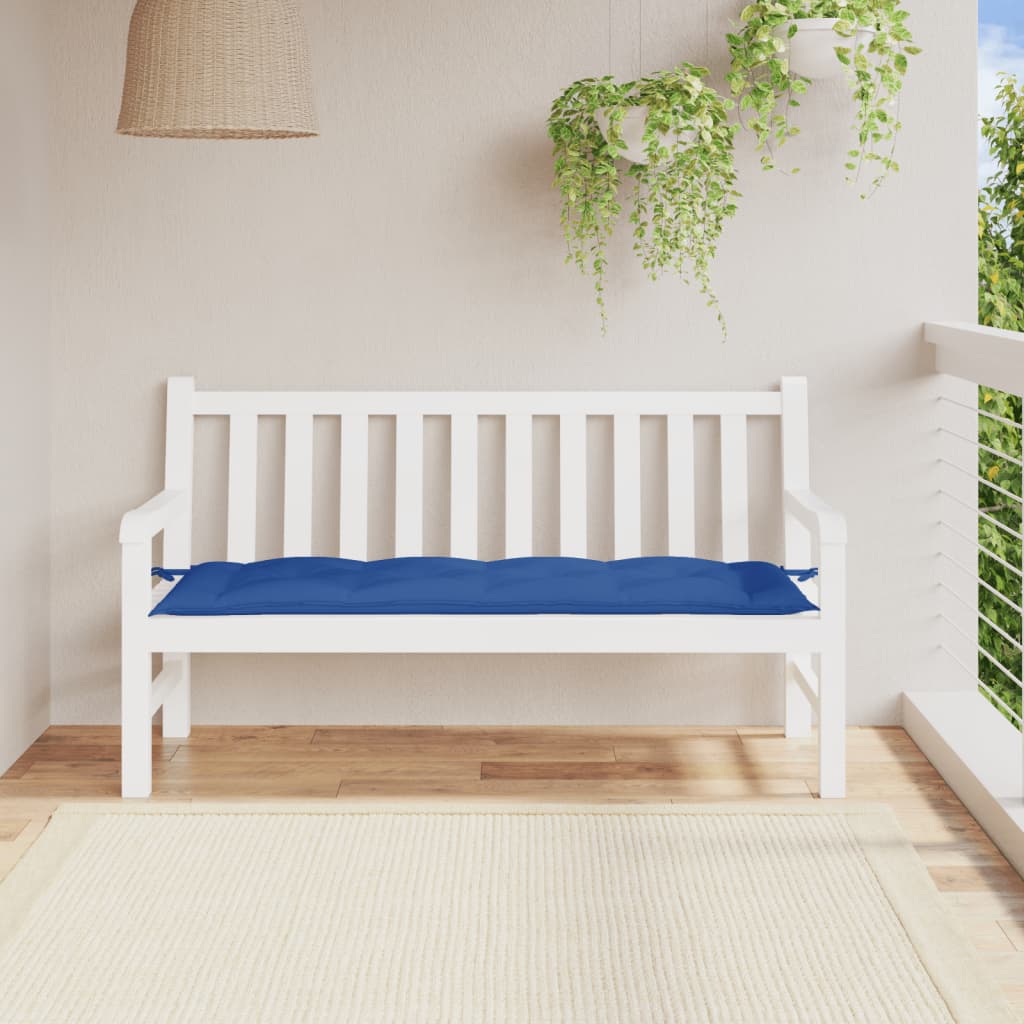 Vidaxl Garden Bench Pushion 150x50x7 cm Oxford Stof Royal Blue