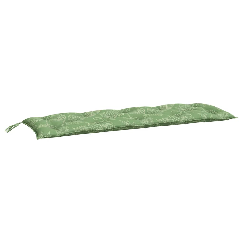 Vidaxl Garden bench cushion 150x50x7 cm Oxford fabric leaf pattern