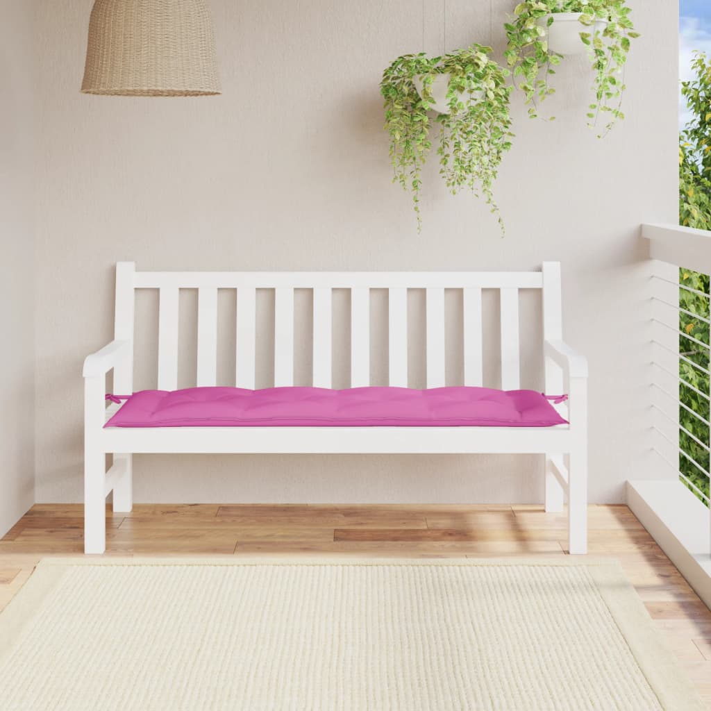 Vidaxl Garden Bench polštář 150x50x7 cm oxford tkanina růžová