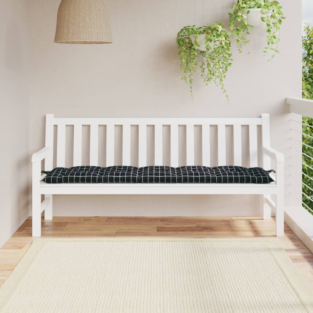 Vidaxl Garden Banch Cushion 180x50x7 cm Tessuto in tessuto Oxford Modello nero