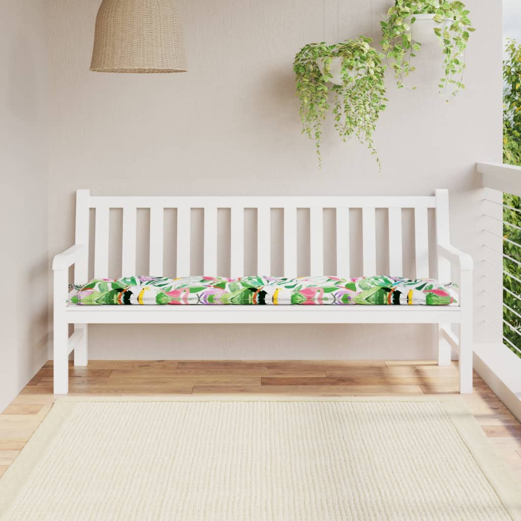 Vidaxl Garden Bench polštář 180x50x7 cm Oxford Fabric Multi -rozložený