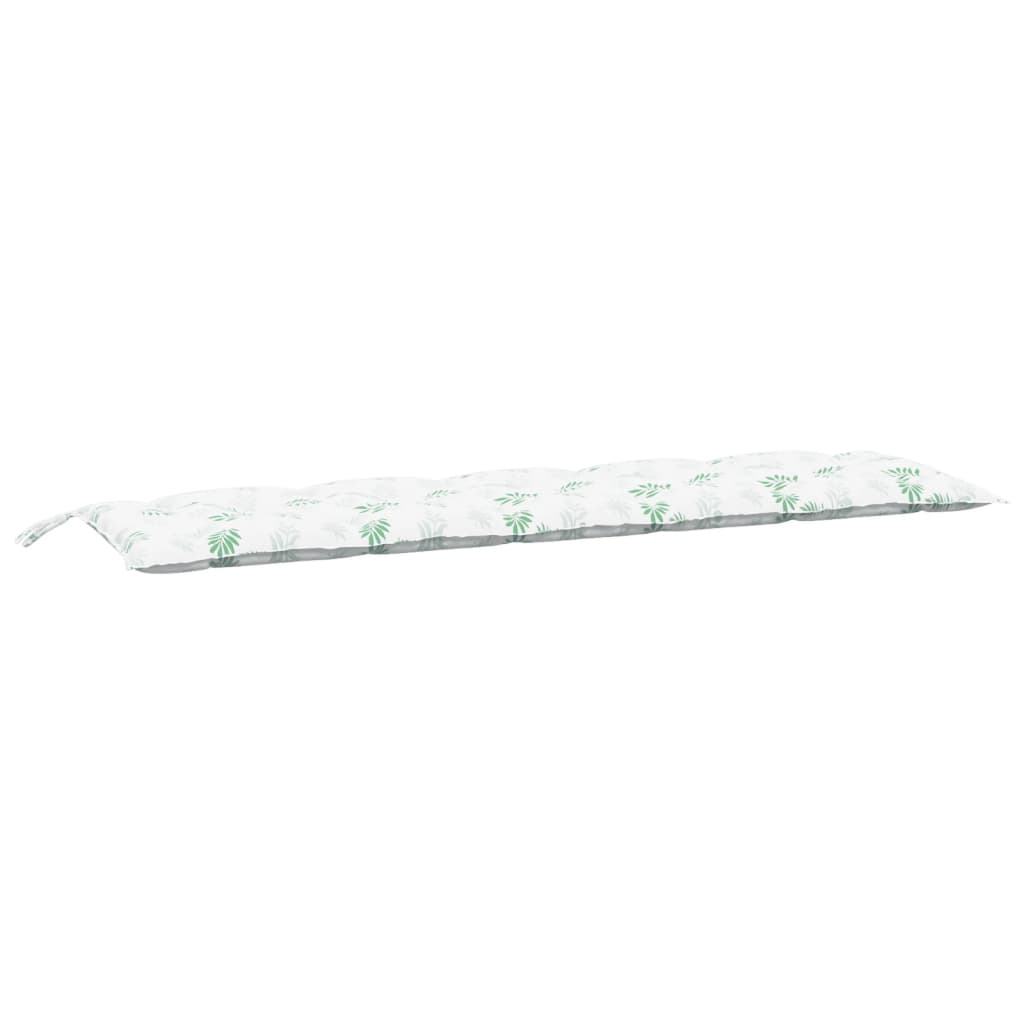 Vidaxl Garden bench cushion 180x50x7 cm Oxford fabric leaf pattern