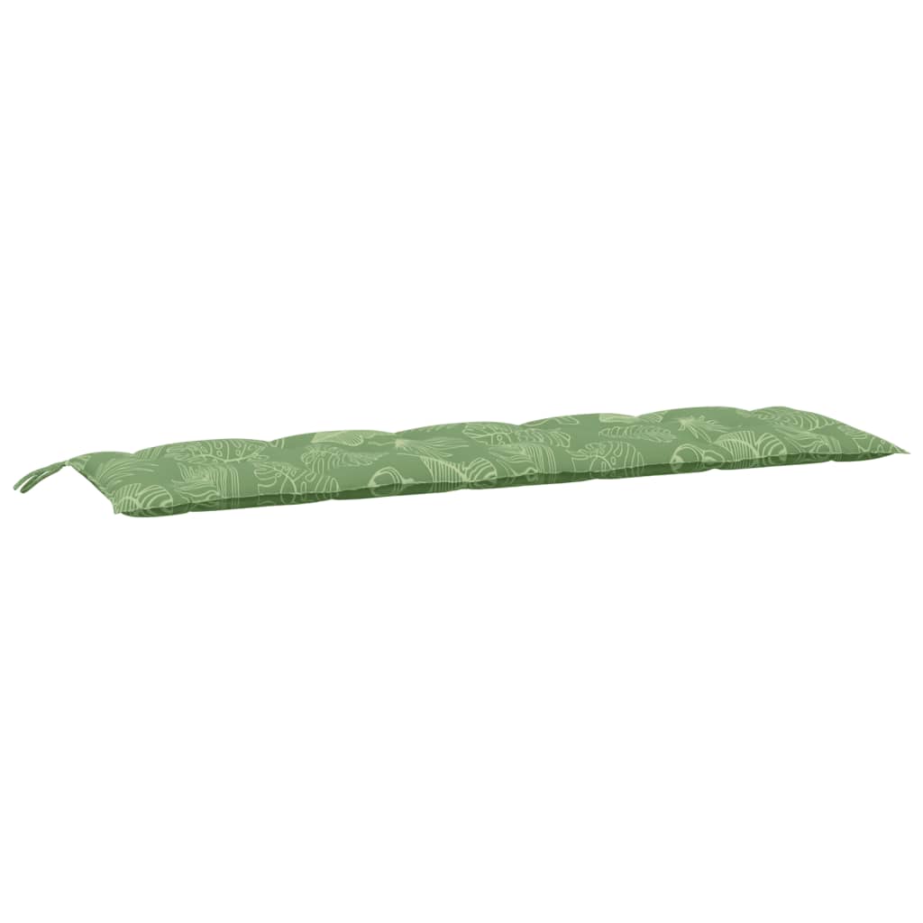 Vidaxl Garden bench cushion 180x50x7 cm Oxford fabric leaf pattern