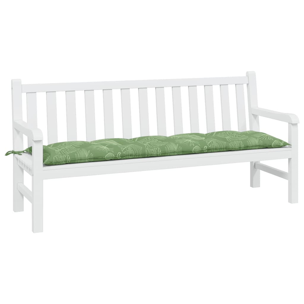 Vidaxl Garden bench cushion 180x50x7 cm Oxford fabric leaf pattern