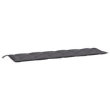 Vidaxl Garden bench cushion 200x50x7 cm Oxford fabric anthracite -colored