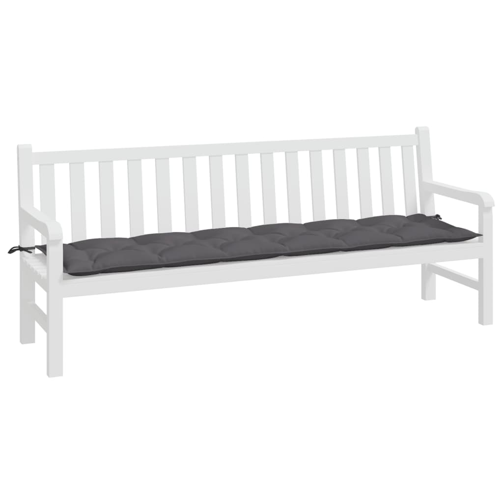 Vidaxl Garden bench cushion 200x50x7 cm Oxford fabric anthracite -colored
