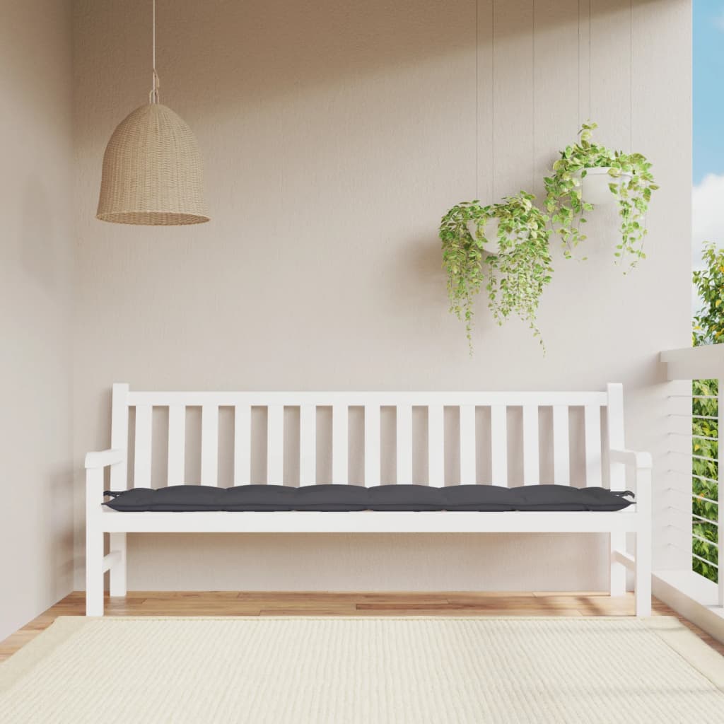 Vidaxl Garden bench cushion 200x50x7 cm Oxford fabric anthracite -colored