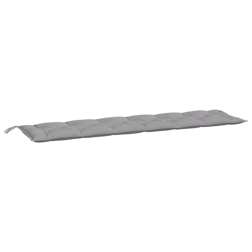 Vidaxl Garden Bench Pushion 200x50x7 cm Oxford Stof grå