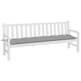 Vidaxl Garden Bench Pushion 200x50x7 cm Oxford Stof grå