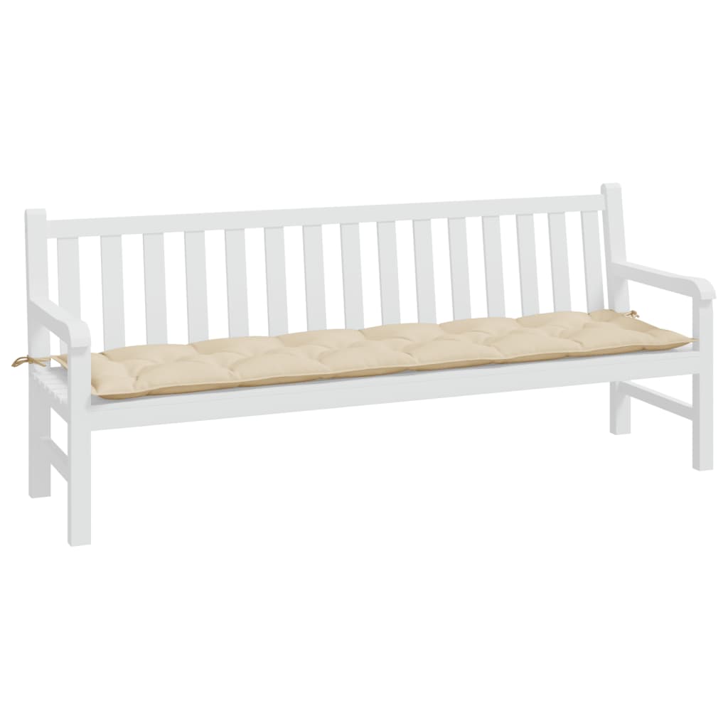 Vidaxl Garden Banch Cushion 200x50x7 cm in tessuto Oxford beige