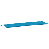 Vidaxl Garden Bench Cushion 200x50x7 cm tessuto oxford azzurro