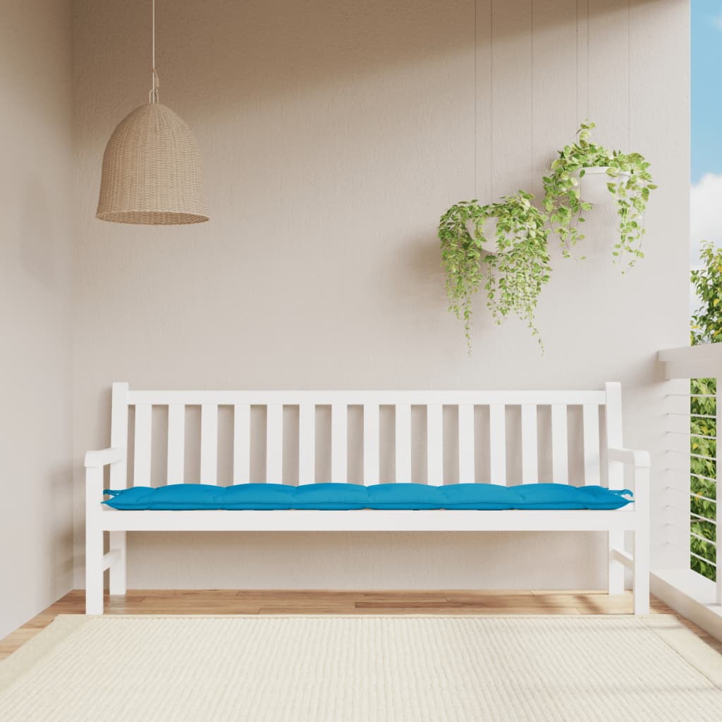 Vidaxl Garden Bench Cushion 200x50x7 cm tessuto oxford azzurro