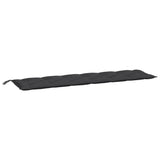 Vidaxl Garden Bench Pushion 200x50x7 cm stof sort