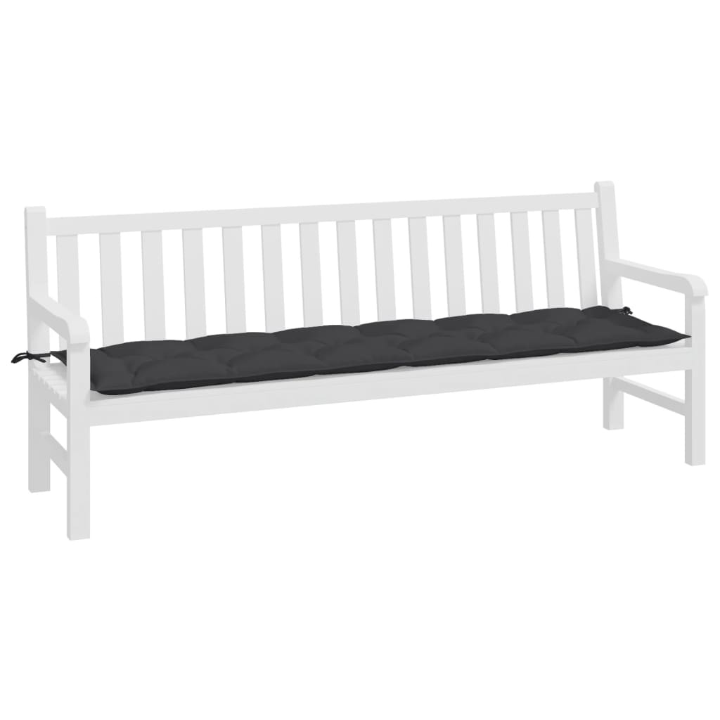 Vidaxl Garden Bench Pushion 200x50x7 cm stof sort