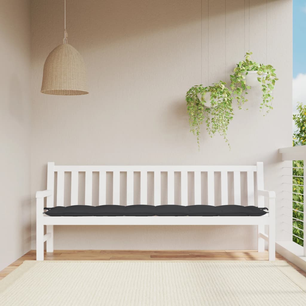 Vidaxl Garden Bench Pushion 200x50x7 cm stof sort