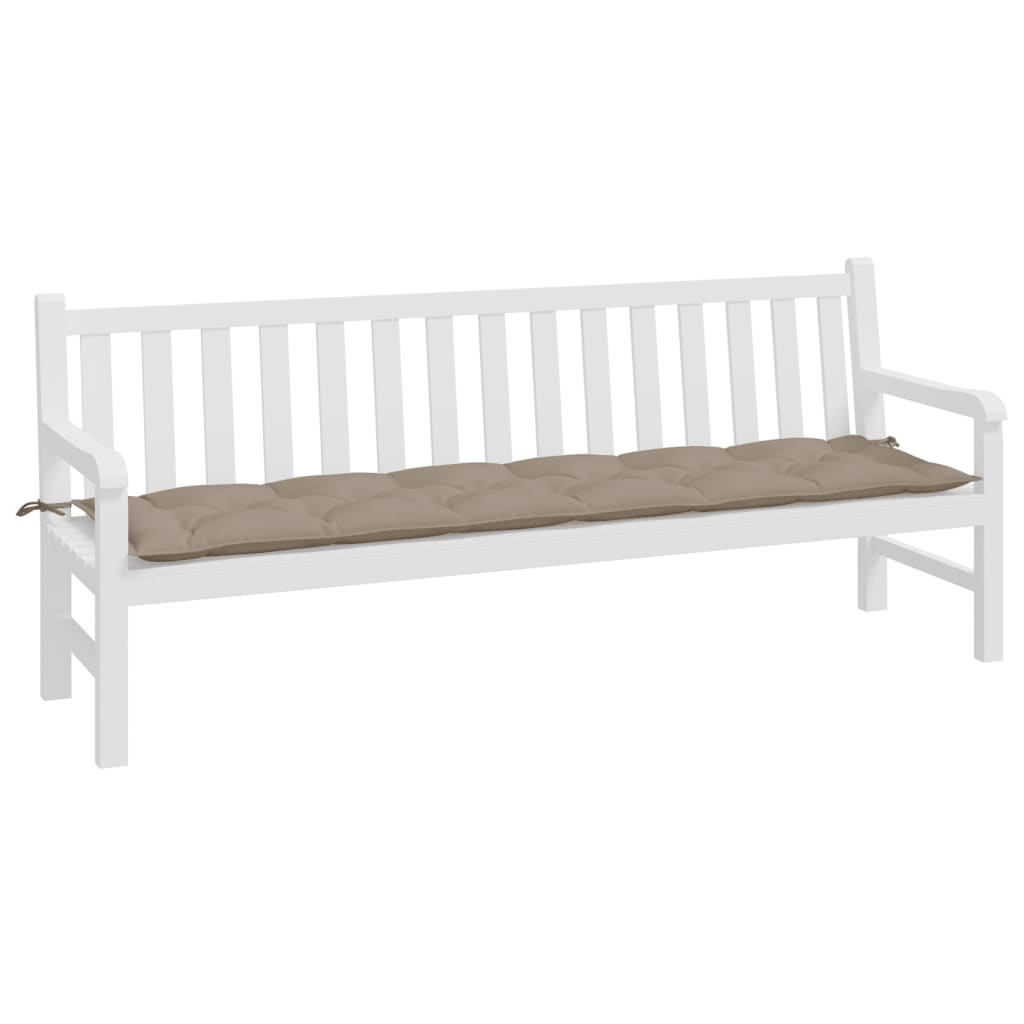 Vidaxl Garden Bench Pushion 200x50x7 cm Oxford Fabric Taupe