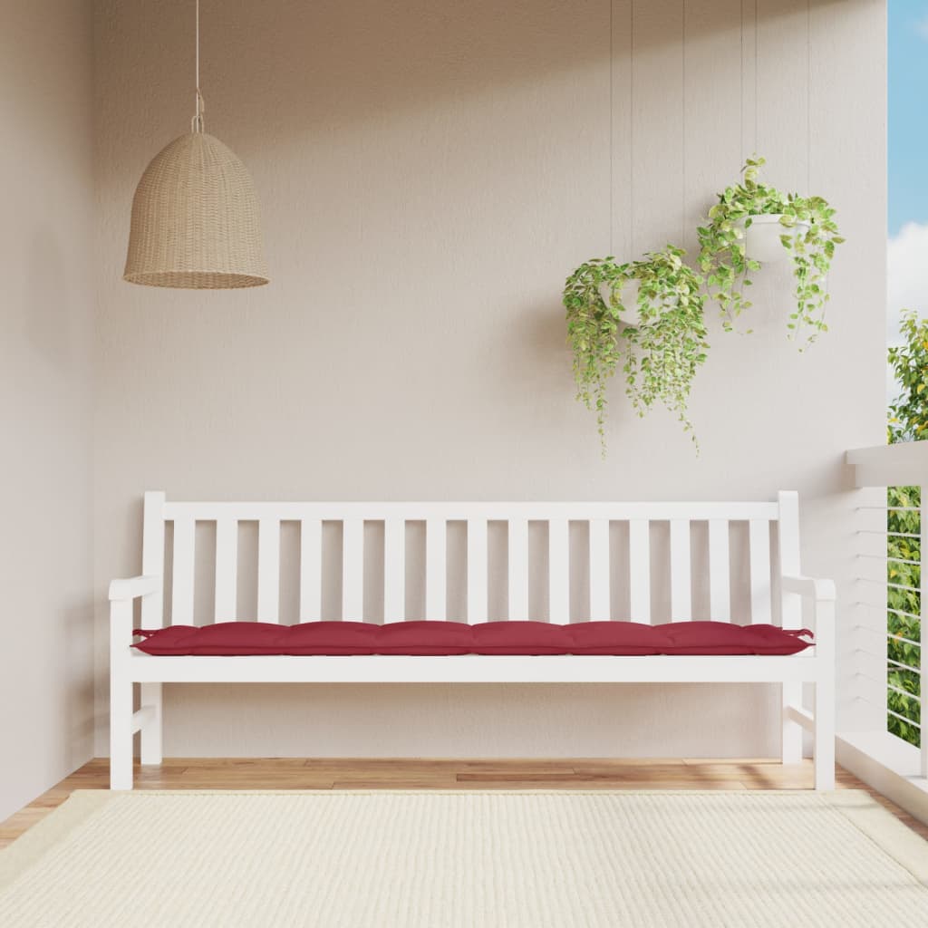 Vidaxl Garden bench cushion 200x50x7 cm Oxford fabric wine red