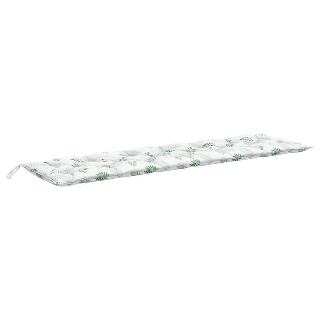 Vidaxl Garden bench cushion leaf pattern 200x50x7 cm fabric