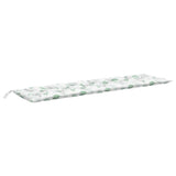 Vidaxl Garden bench cushion leaf pattern 200x50x7 cm fabric