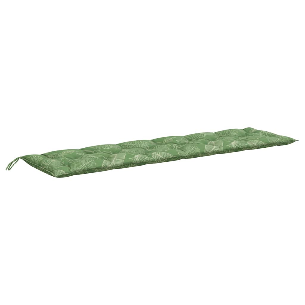 Vidaxl Garden Bench Cushion Leaf vzorec 200x50x7 cm tkanina