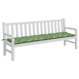 Vidaxl Garden Bench Cushion Leaf vzorec 200x50x7 cm tkanina