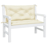 Vidaxl Garden Bench Cushions 2 PCS 100x50x7 cm Oxford Fabric Crème -lorato