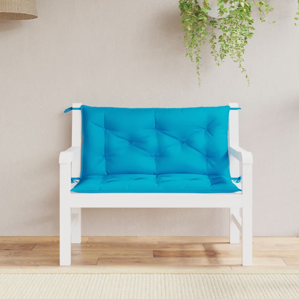 VidaXL Garden bench cushions 2 st 100x50x7 cm Oxford fabric light blue