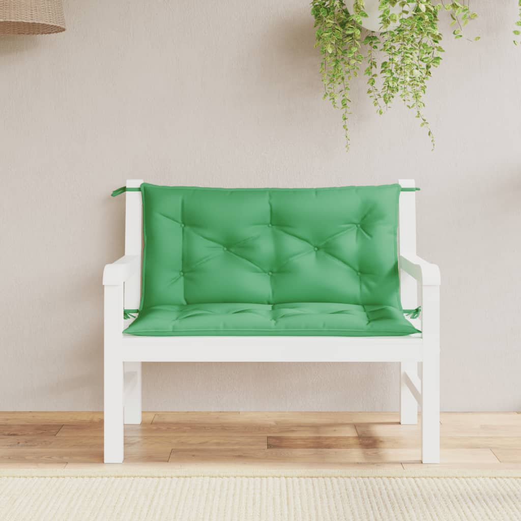 Vidaxl Garden Bench polštáře 2 ks 100x50x7 cm Oxfordská textilie zelená