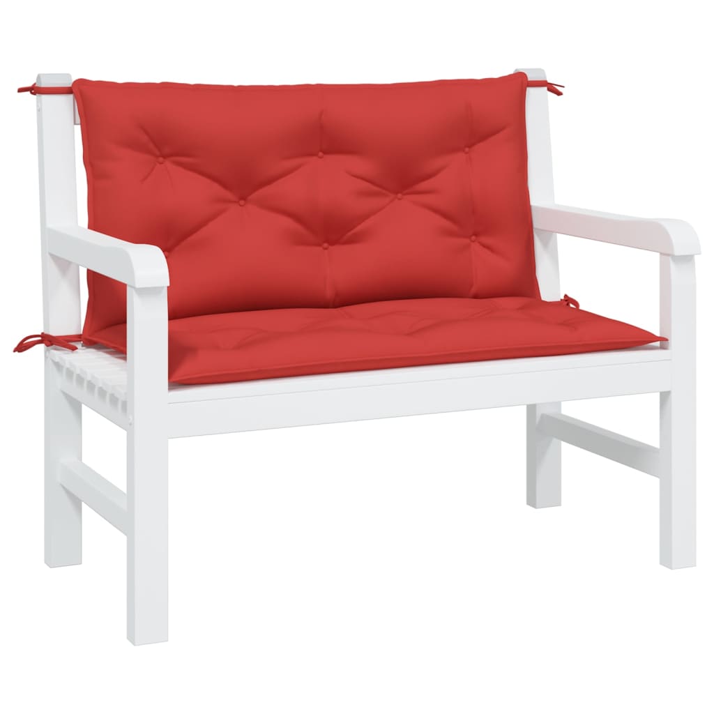 Vidaxl Garden bench cushions 2 pcs 100x50x7 cm Oxford fabric red
