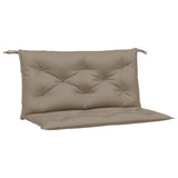 Vidaxl Garden Banch Cushions 2 St 100x50x7 cm Tessuto Oxford Taupe