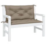 Vidaxl Garden Banch Cushions 2 St 100x50x7 cm Tessuto Oxford Taupe
