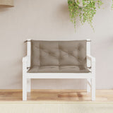 Vidaxl Garden Banch Cushions 2 St 100x50x7 cm Tessuto Oxford Taupe