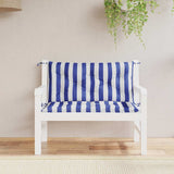 Vidaxl Garden Bench Cushions 2 St strisce 100x50x7 cm tessuto bianco e blu