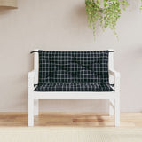 VidaXL Garden bench cushions 2 stedman pattern 100x50x7 cm Fabric Black