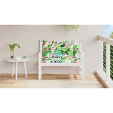 Polštáře na zahradní lavici Vidaxl 2 ks 100x50x7 cm Fabric Multi -rozložený